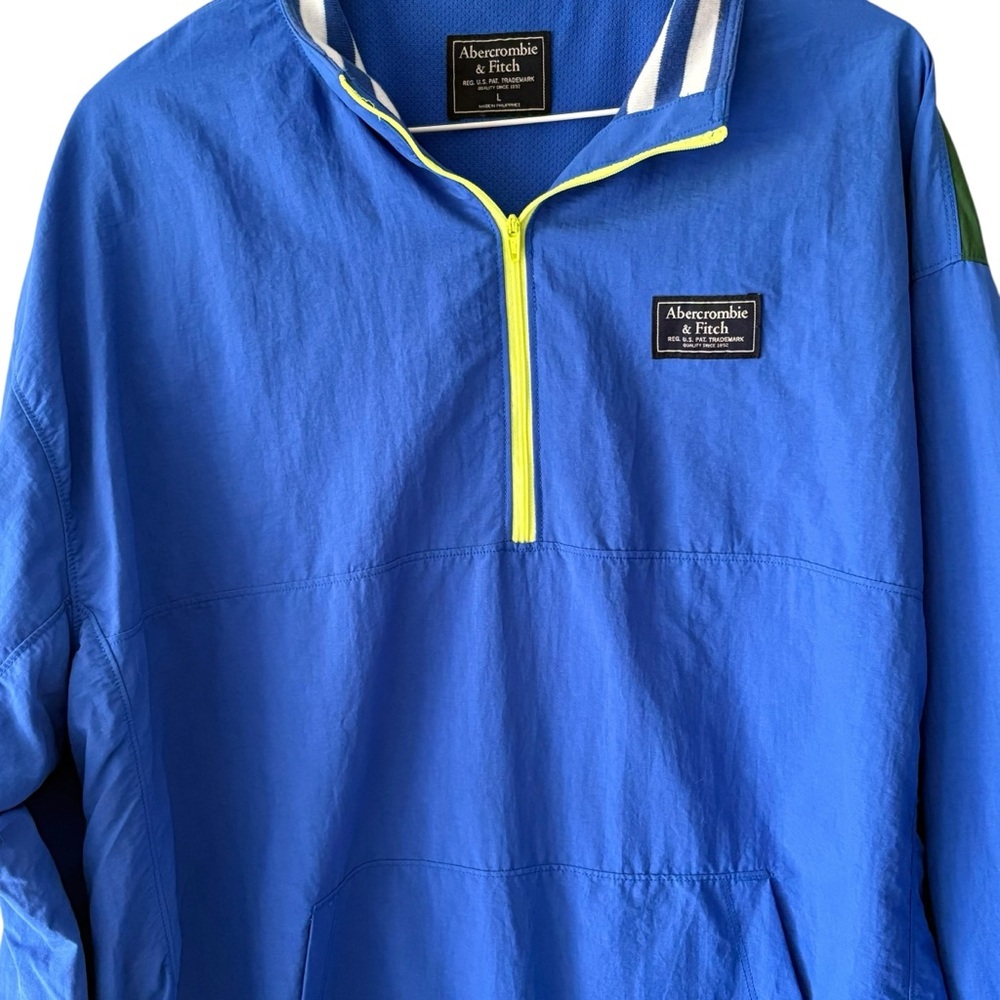 Men’s Abercrombie & Fitch 1/4 Zipper Windbreaker Sz Large